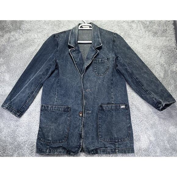 Vintage Guess Denim Jacket Chore Coat Georges Marciano USA 80s Size Medium Rare